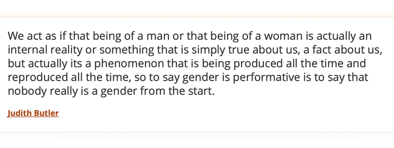 Quote from Judith Butler