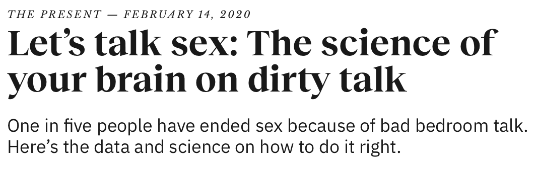 Science of Dirty Talk and Sex