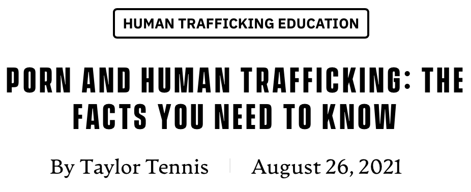porn and human trafficking